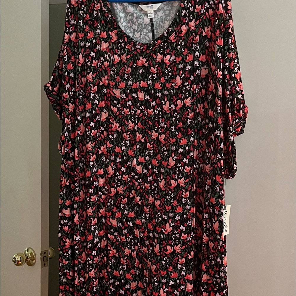 Terra & Sky Black Floral Dress